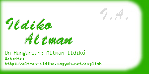 ildiko altman business card